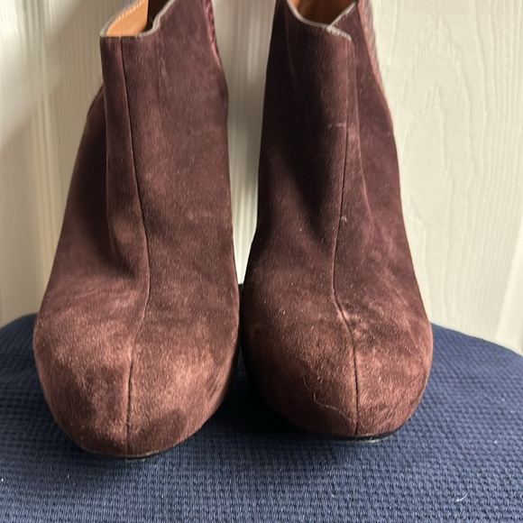 Sigerson Morrison Burgundy Sued/Leather ankle boot - Picture 9 of 10